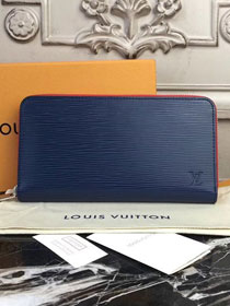 Louis vuitton original epi leather zippy wallet M67267 navy blue