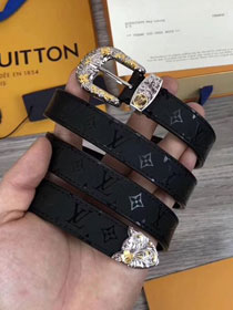 Louis vuitton original monogram calfskin angle 20mm belt M0102