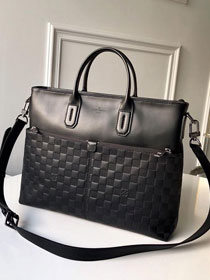 Louis vuitton original monogram calfskin macassar bag n41565 black