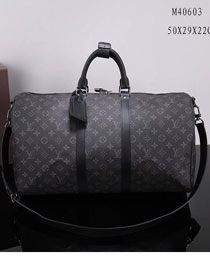 Louis vuitton original monogram canvas keepall 50 bag m40568 black