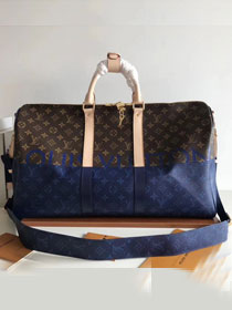 Louis vuitton original monogram canvas keepall 50 bag M43861 bue