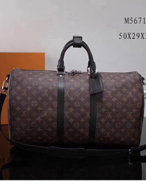 Louis vuitton original monogram canvas keepall 50 bag M56712 black