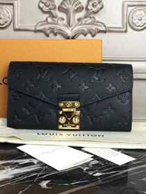 Louis vuitton original monogram empreinte calfskin metis wallet M62458 black