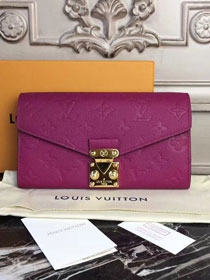 Louis vuitton original monogram empreinte calfskin metis wallet M62459 purple