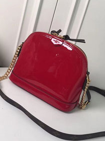 Louis vuitton original patent leather mini alma M52751 red