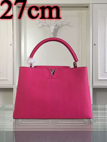 Louis vuitton original taurillon leather capucines BB M42722 rose red