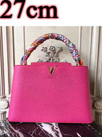 Louis vuitton original taurillon leather capucines BB M94586 peach red