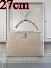 Louis vuitton original taurillon leather capucines BB M94634 light gray