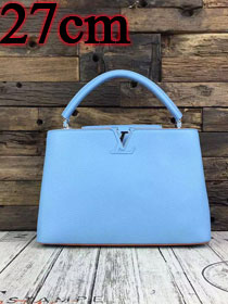 Louis vuitton original taurillon leather capucines BB M94726 sky blue