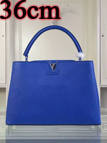 Louis vuitton original taurillon leather capucines MM M41813 M90941 blue