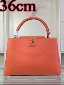 Louis vuitton original taurillon leather capucines MM M41813 orange