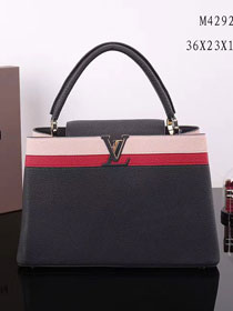 Louis vuitton original taurillon leather capucines MM M42924 black