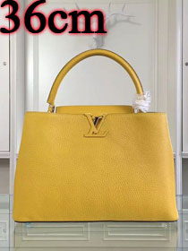 Louis vuitton original taurillon leather capucines MM M90324 yellow
