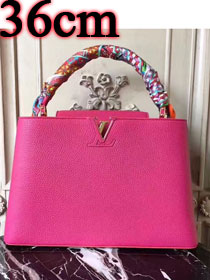 Louis vuitton original taurillon leather capucines MM M95508 pink