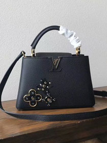 Louis vuitton original taurillon leather capucines bb M54892 black
