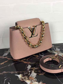 Louis vuitton original taurillon leather capucines mini chain M42935 pink