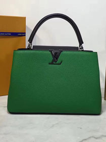 Louis vuitton original taurillon leather capucines mm M44814 green&black