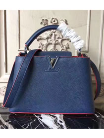 Louis vuitton original taurillon leather capucines pm M42237 deep blue