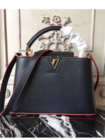 Louis vuitton original taurillon leather capucines pm M42245 black