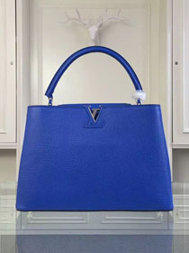 Louis vuitton original taurillon leather capucines pm M42245 blue