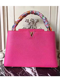 Louis vuitton original taurillon leather capucines pm M42245 pink
