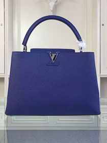 Louis vuitton original taurillon leather capucines pm M42245 royal blue