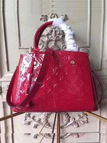 Louis vuitton original vernis leather montaigne BB M50403 rose red