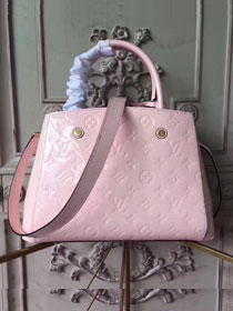 Louis vuitton original vernis leather montaigne BB MM50404 pink