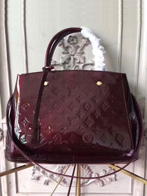 Louis vuitton original vernis leather montaigne mm M50400 amarante