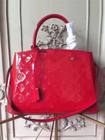 Louis vuitton original vernis leather montaigne mm M50400 red