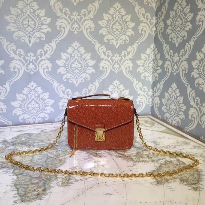 Replica LV Shoulder Bags M54991 POCHETTE METIS MINI Patent Leather On Chain Messenger Bag