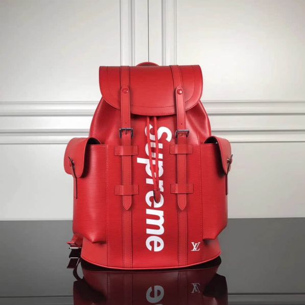 Replica LV M53414 Limited Edition supreme Red Epi 3D Backpack Bags