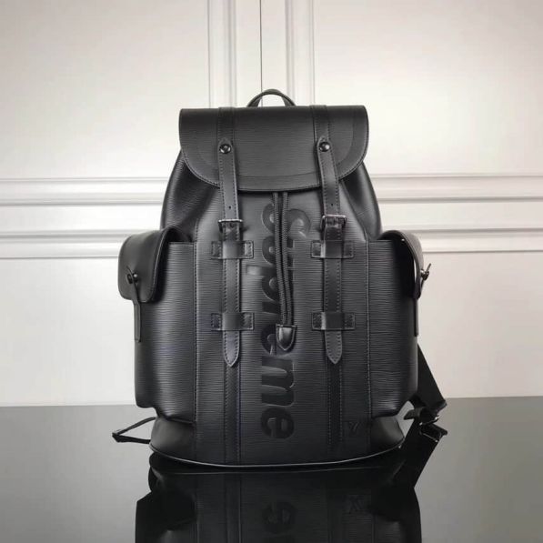 Replica LV M53414 Limited Edition supreme Black Epi 3D Backpack Bags