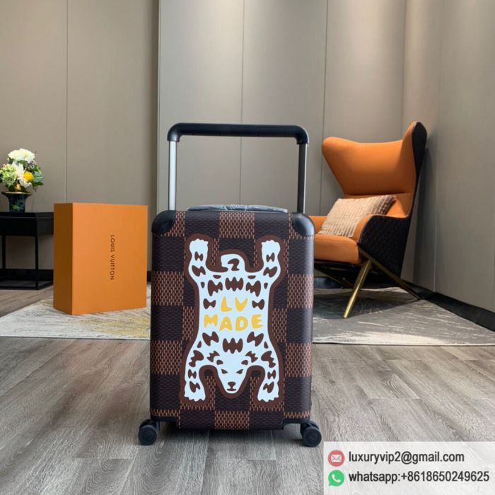 Replica LV Giant Damier Ebene Canvas Horizon 55 Rolling Luggage