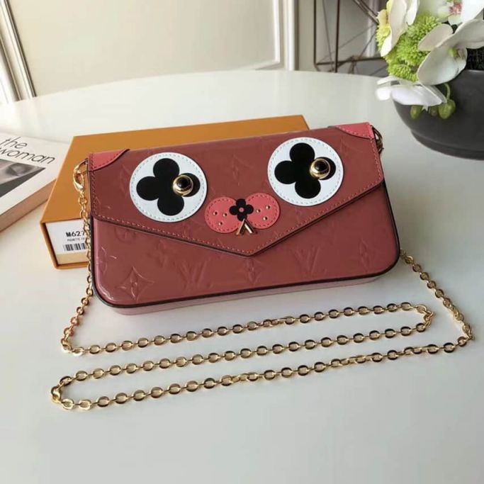 Replica LV Shoulder Bags FeLICIE Patent Leather On Chain M62767