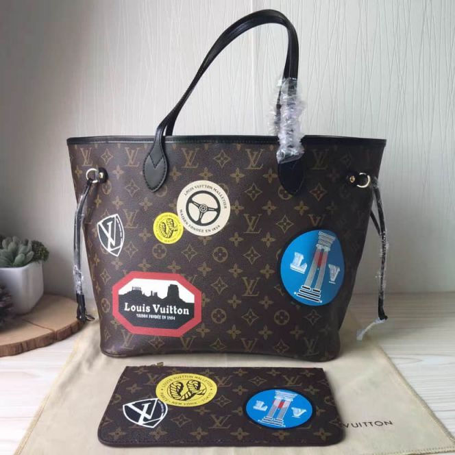 Replica LV Shopping Bags Neverfull 16world tour M42844