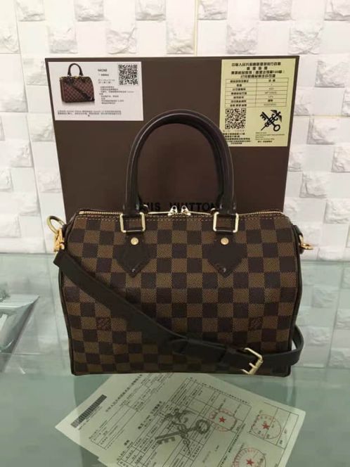 Replica LV Tote Bags N41368 Speedy 25 Damier Ebene
