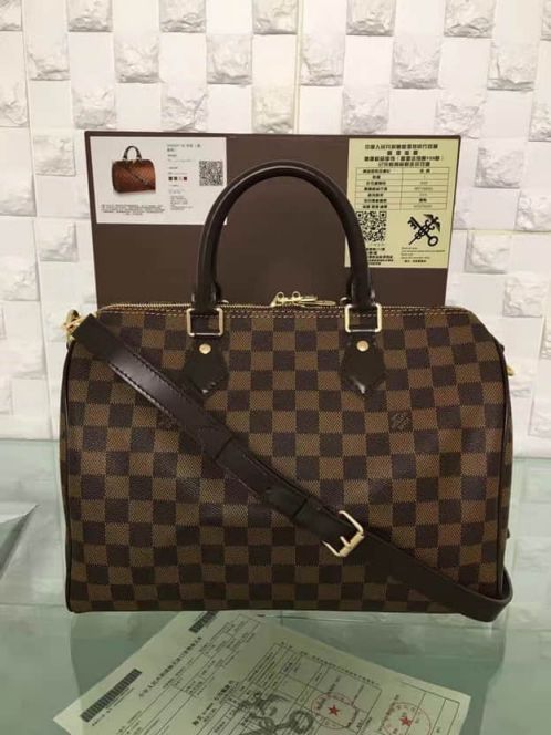 Replica LV Tote Bags N41367 Speedy 30 Damier Ebene