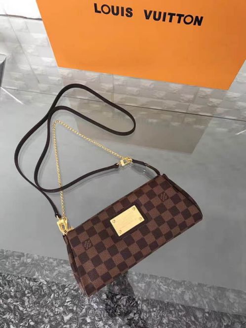 Replica LV Shoulder Bags N55213 Eva Damier Ebene Crossbody