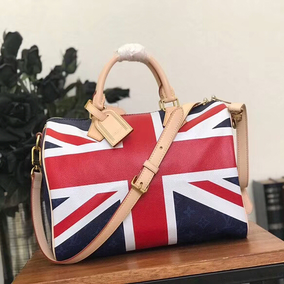 Replica LV Speedy 30 Bandouliere Union Jack Bag USA National flag M41386USA