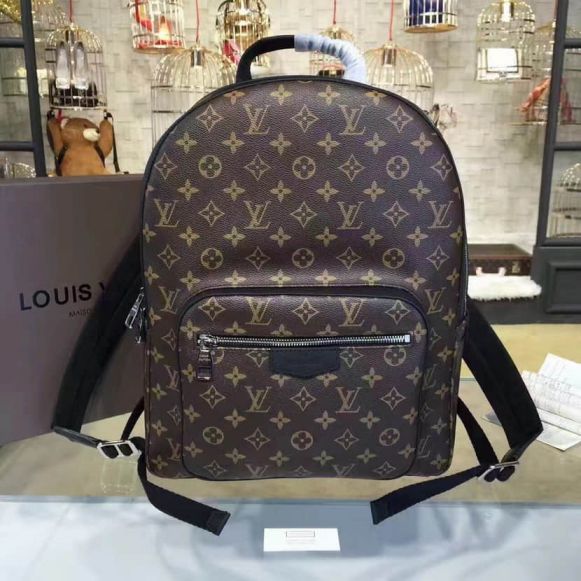 Replica LV M41530 Monogram Macassar Josh Men Monogram Backpack Bags