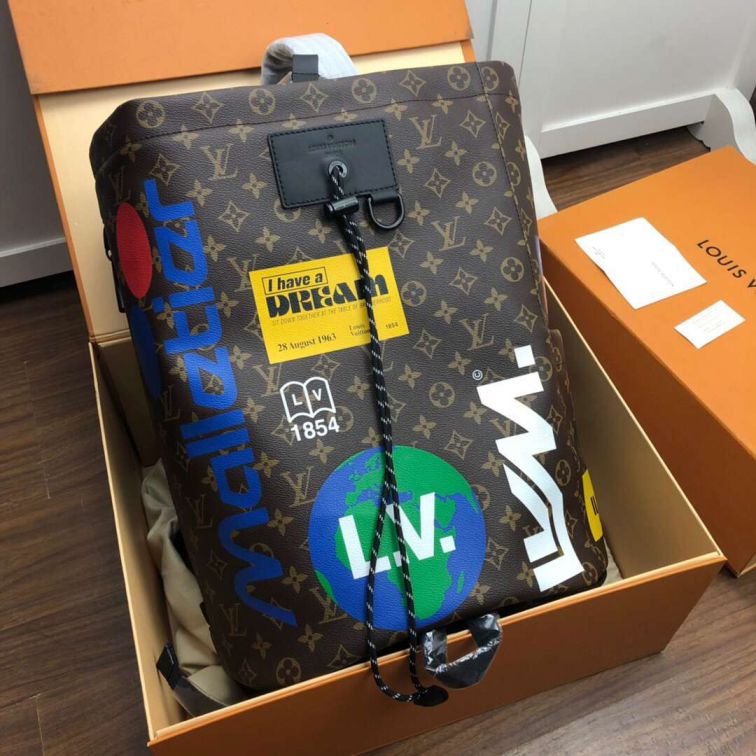 Replica LV 2019 201854 Monogram Chalk M44615 Backpack Bags