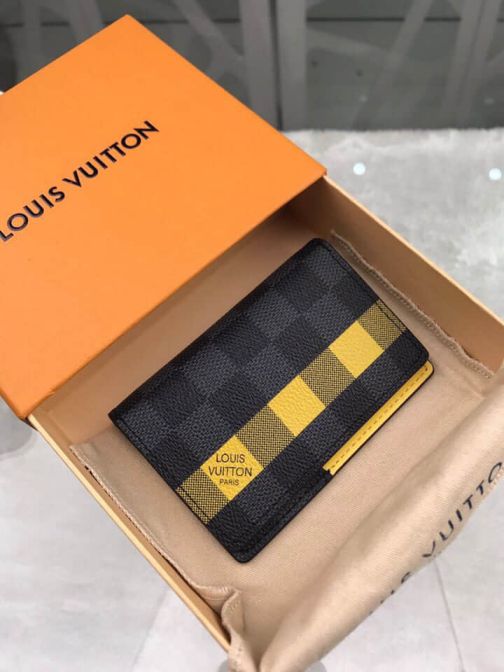 Replica LV 2019 Yellow Bi Fold N60077 Card Holder