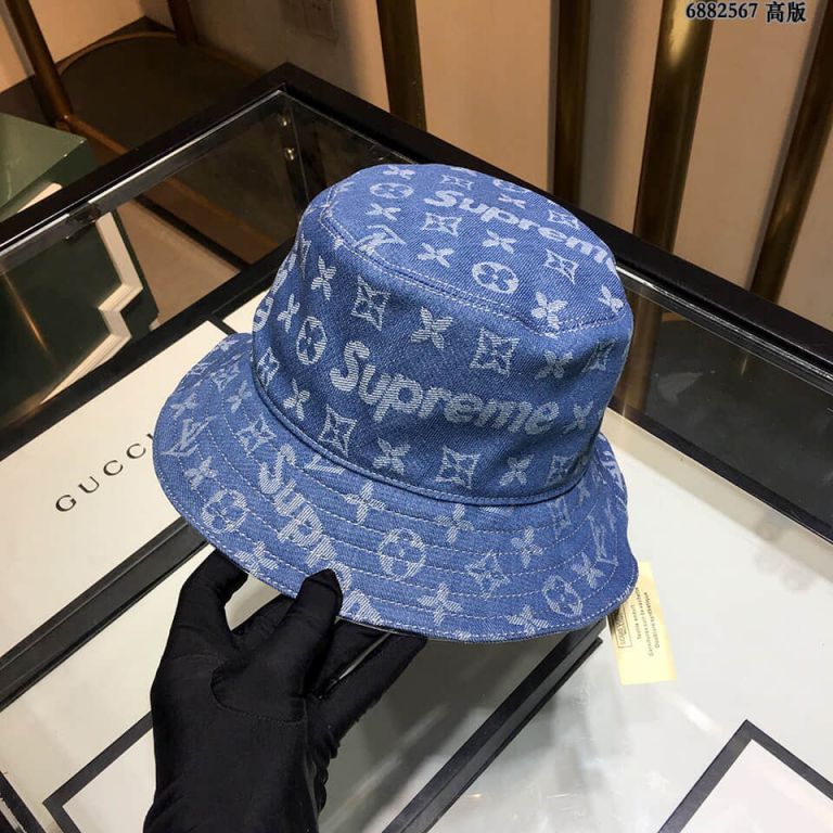 Replica LV x Supreme Bucket Unisex Hats