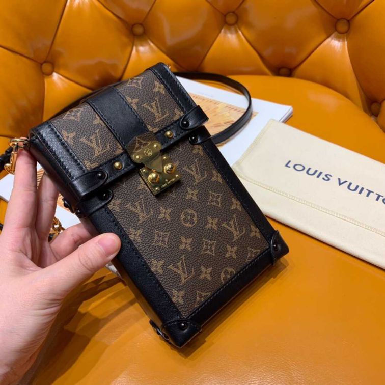 Replica LV 2019 NEW Monogram TRUNK VERTICAL Chain M63913 Women Shoulder Bags