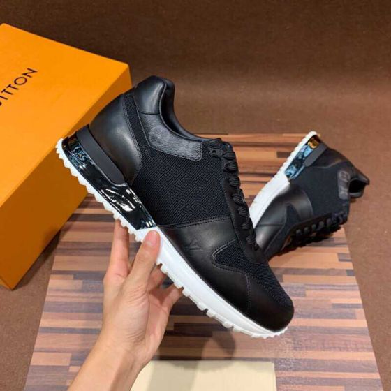 Replica LV Monogram Leather Men Run Away Men Sneakers