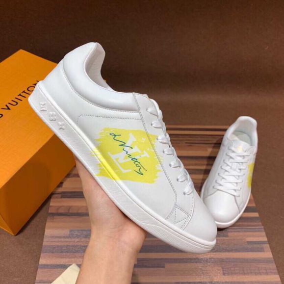 Replica LV Leather Luxembourg Men Sneakers