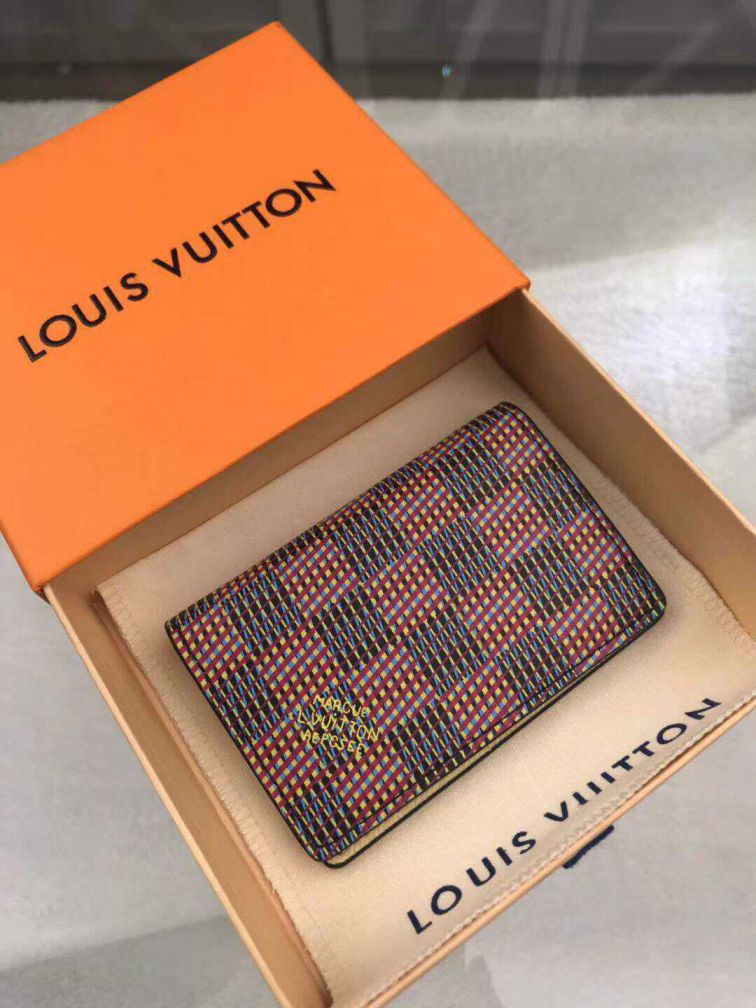 Replica LV N63143 Red Men Card Holder