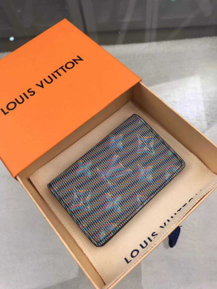 Replica LV M60502 Blue Men Card Holder