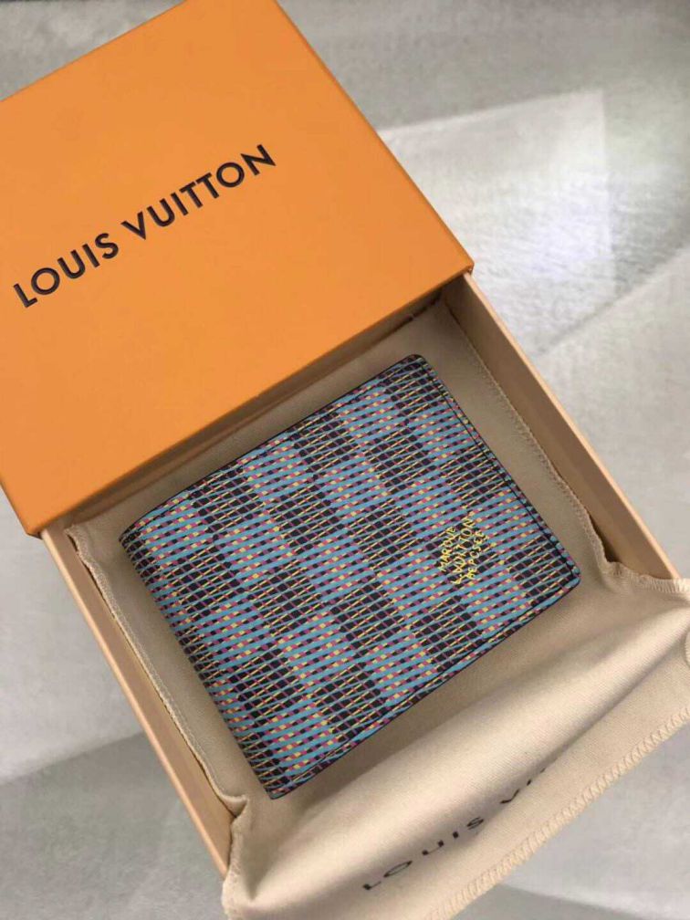 Replica LV N63261 Blue Men Wallets